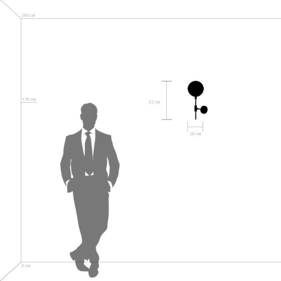 Бра Lightstar 813611 Globo под лампу 1xE14 40W Бра Lightstar 813611 Globo под лампу 1xE14 40W