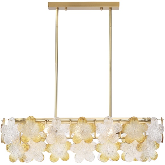 SL6240.203.08 Светильник подвесной ST-Luce золотистый/Прозрачный, январный E14 8*60W TENDER