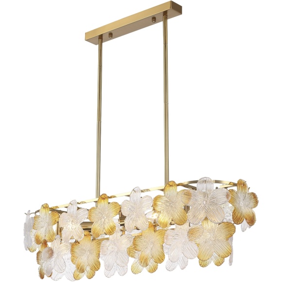 SL6240.203.08 Светильник подвесной ST-Luce золотистый/Прозрачный, январный E14 8*60W TENDER