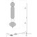 Freya Punsh FR6196FL-L11B Дизайнерский черный LED-торшер в стиле лофт с сетчатыми плафонами, черный металл, плафон белый акрил, 11 Вт, 3000К, CRI 80, 700 лм, 120°, выключатель напольный на проводе в розетку