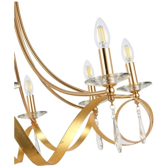 SLE120213-08 Светильник подвесной Французское золото E14 8*40W FILATTA