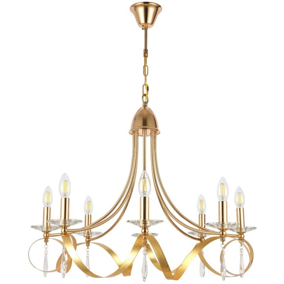 SLE120213-08 Светильник подвесной Французское золото E14 8*40W FILATTA