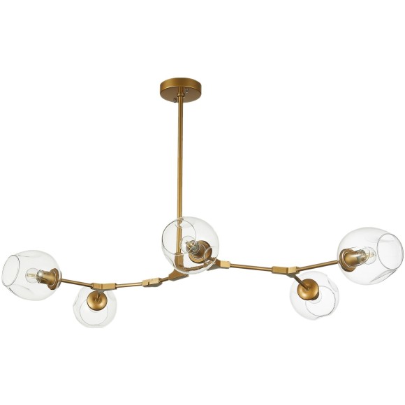 SLE154823-05 Светильник подвесной Золотистый/Прозрачный E27 5*40W RAMETTO