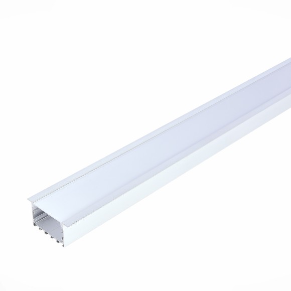 ST017.129.05 Встраиваемый алюминиевый анодированный профиль с рассеивателем (к-т: 2 загл) отдельно монтажная скоба ST017.029.05  