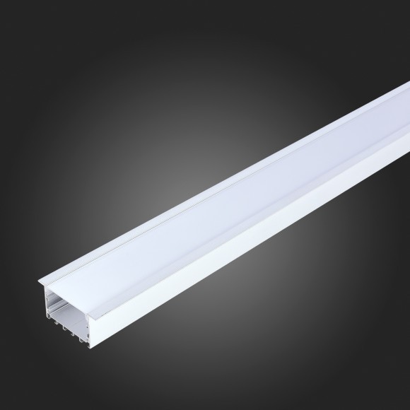 ST017.129.05 Встраиваемый алюминиевый анодированный профиль с рассеивателем (к-т: 2 загл) отдельно монтажная скоба ST017.029.05  