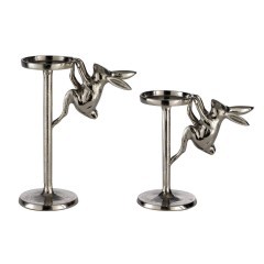 422251 LONKINTSY LONKINTSY Подсвечник на 2 свечи, алюминий, металл, цвет никель, восточный стиль, L200, B105, H190