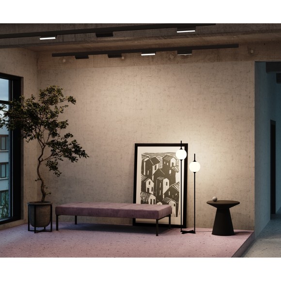 TR036-2-12W3K-B Трековый магнитный светодиодный светильник Maytoni Exility CRI90+ 3000К 720Лм 120° 12Вт