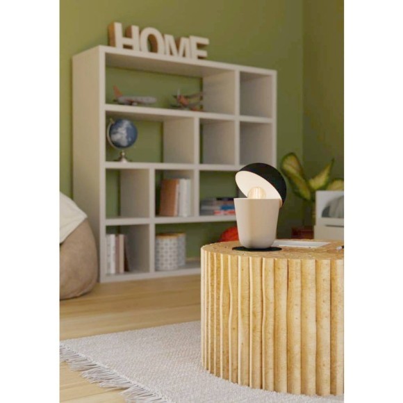 900396 Настольная лампа BATABANO, 1X40W, E27, H275, ?180, основание: ?160, сталь, песочный, черный