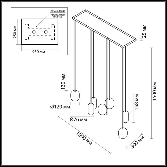 Люстра ODEON LIGHT OVALI 5053/7A Люстра ODEON LIGHT OVALI 5053/7A