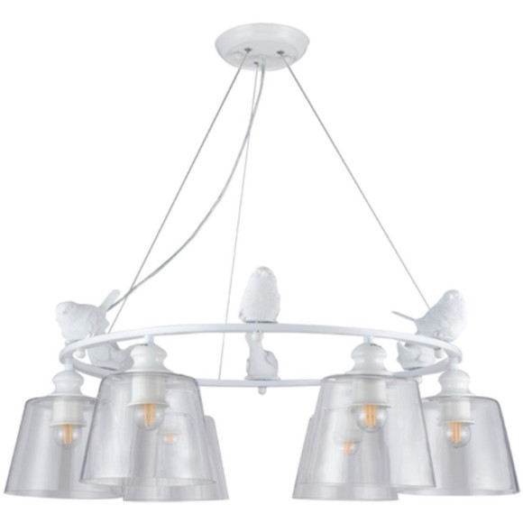Люстра подвесная Arte Lamp A4289LM-6WH PASSERO под лампы 6xE27 40W Люстра подвесная Arte Lamp A4289LM-6WH PASSERO под лампы 6xE27 40W