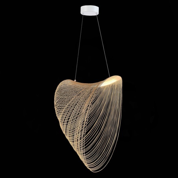 SL6900.503.32 Светильник подвесной ST-Luce Белый/Древесный LED 1*32W 4000K FOSSIL