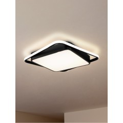 Квадратный черный светодиодный потолочный светильник управляемый пультом ДУ 88Вт 7000лм 3000-6000К Freya Arvin FR10030CL-L88B Квадратный черный светодиодный потолочный светильник управляемый пультом ДУ 88Вт 7000лм 3000-6000К Freya Arvin FR10030CL-L88B