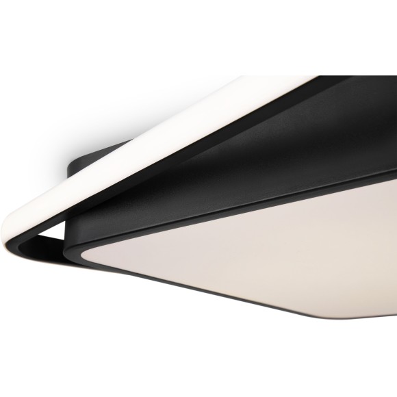 Квадратный черный светодиодный потолочный светильник управляемый пультом ДУ 88Вт 7000лм 3000-6000К Freya Arvin FR10030CL-L88B