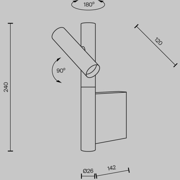 Настенный светильник (бра) Maytoni MOD433WL-L3B3K Настенный светильник (бра) Maytoni MOD433WL-L3B3K