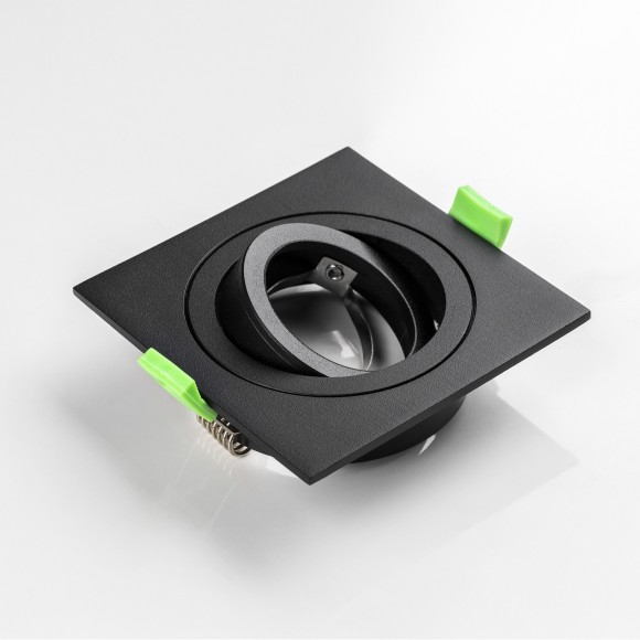 Светильник квадратный черный встраиваемый MR16/GU10 max 12Вт Singo Base Lightstar 011625
