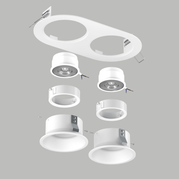 Встраиваемый светильник 220V GU5.3 IP20 Lightstar Domino D6560606WMOD
