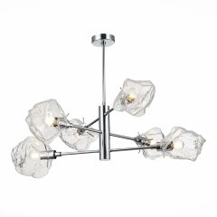 SL1175.102.06 Люстра потолочная ST-Luce Хром/Прозрачный E14 6*40W PORTICI SL1175.102.06 Люстра потолочная ST-Luce Хром/Прозрачный E14 6*40W PORTICI