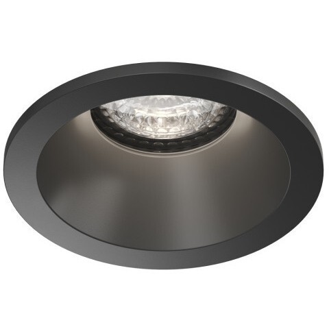 Встраиваемый влагозащищённый светильник COVE, IP44, до 15 Вт LED, GU10, алюминий, чёрный