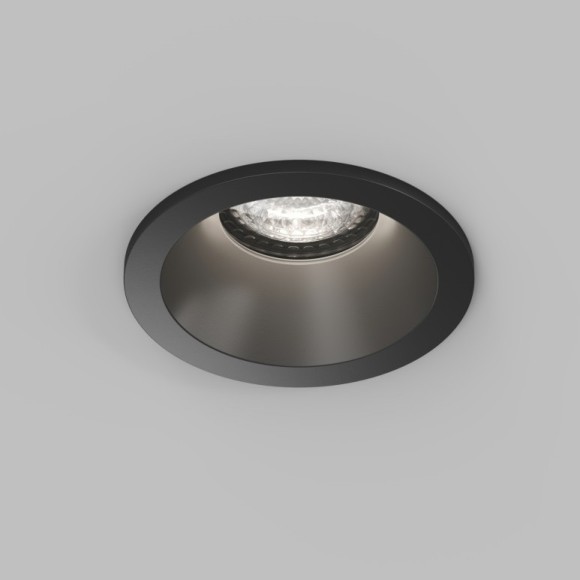 Встраиваемый влагозащищённый светильник COVE, IP44, до 15 Вт LED, GU10, алюминий, чёрный