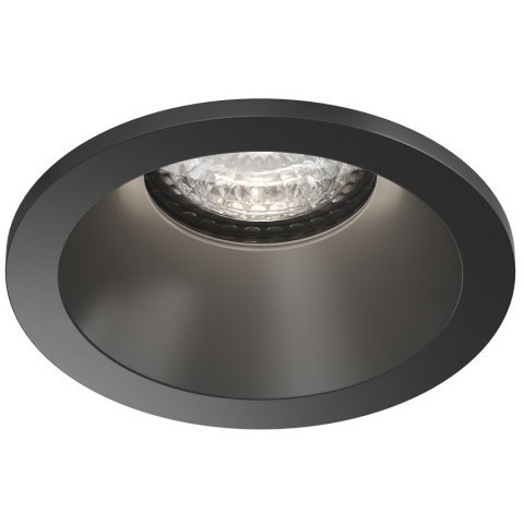 Встраиваемый влагозащищённый светильник COVE, IP44, до 15 Вт LED, GU10, алюминий, чёрный