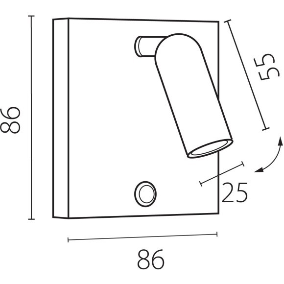 Бра LED 3W 277LM 3000K Omega Lightstar 200936