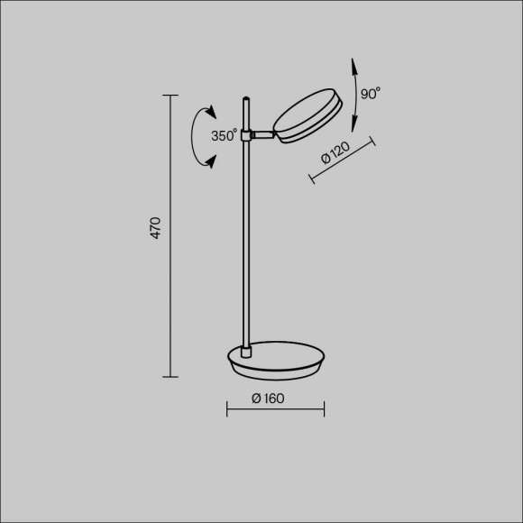 Интерьерная настольная лампа светодиодная диммируемая с выключателем Fad MOD070TL-L8W3K Интерьерная настольная лампа светодиодная диммируемая с выключателем Fad MOD070TL-L8W3K