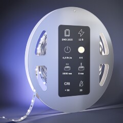 Maytoni 201003 Светодиодная лента, 5 метров, ширина 8мм серия ULTRA SMD2835 12V 4.8Вт/м 500Лм/м 4000К IP20 CRI90 120° кратность резки 50мм, раб. температура -30...+60°С Maytoni 201003 Светодиодная лента, 5 метров, ширина 8мм серия ULTRA SMD2835 12V 4.8Вт/м 500Лм/м 4000К IP20 CRI90 120° кратность резки 50мм, раб. температура -30...+60°С