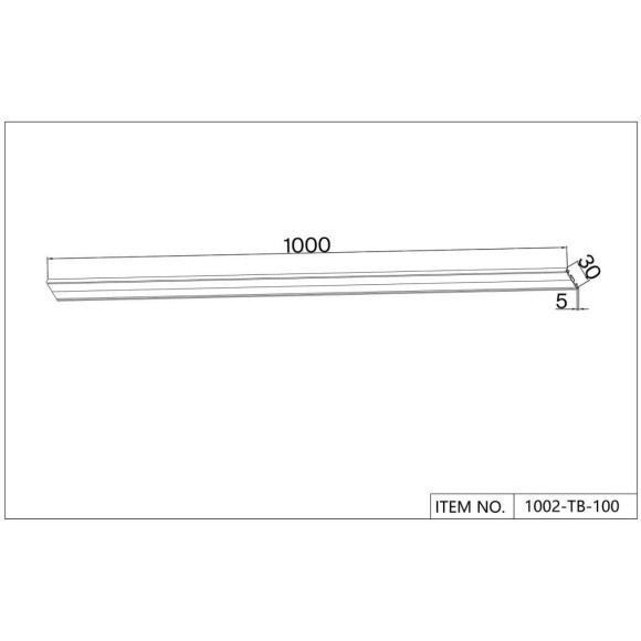 Плоский 1м магнитный шинопровод толщиной 5мм Favourite Unika 1002-TB-100