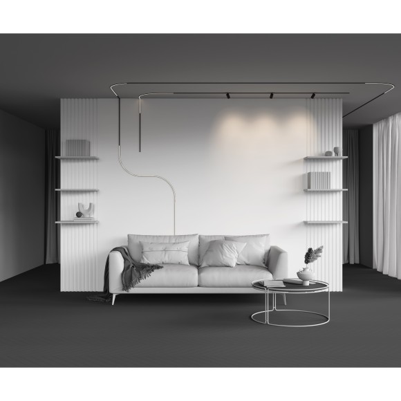 TR186-1-16W4K-B Ультратонкий трековый диммируемый по TRIAC 0/1-10V магнитный светодиодный светильник Maytoni Levity CRI90+ 4000К 350Лм 100° 16Вт