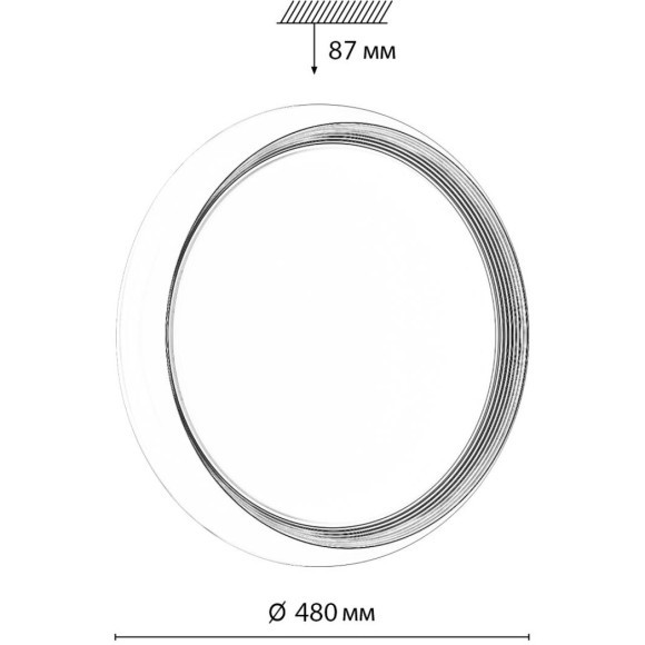 Светильник LED 70Вт 3000-6000К D480 IP43 пульт ДУ Sonex TOFIQ WHITE 7650/EL Светильник LED 70Вт 3000-6000К D480 IP43 пульт ДУ Sonex TOFIQ WHITE 7650/EL