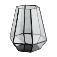 422119 Подсвечник AMBATOBE, L170, B145, H190, стекло, черный, серый