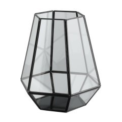 422119 Подсвечник AMBATOBE, L170, B145, H190, стекло, черный, серый