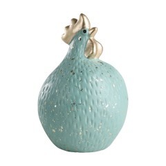 427941 Фигурка Курица SAIDANE ?100, H155 керамика, мятный зеленый, золотой 427941 Фигурка Курица SAIDANE ?100, H155 керамика, мятный зеленый, золотой