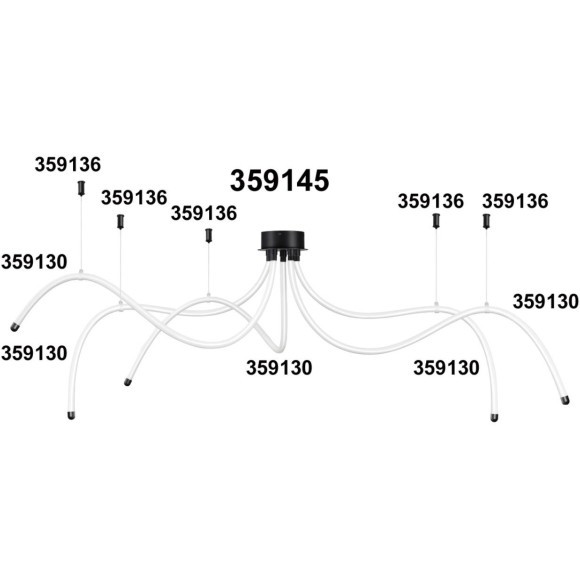 Подвесной комплект с 2-х метровым тросом RAMO 359136 Подвесной комплект с 2-х метровым тросом RAMO 359136