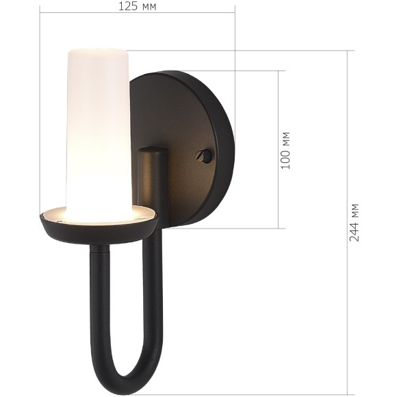 SL9539.701.01 Светильник настенный ST-Luce темно-серый/белый LED 1*3W 3000K CANDLE