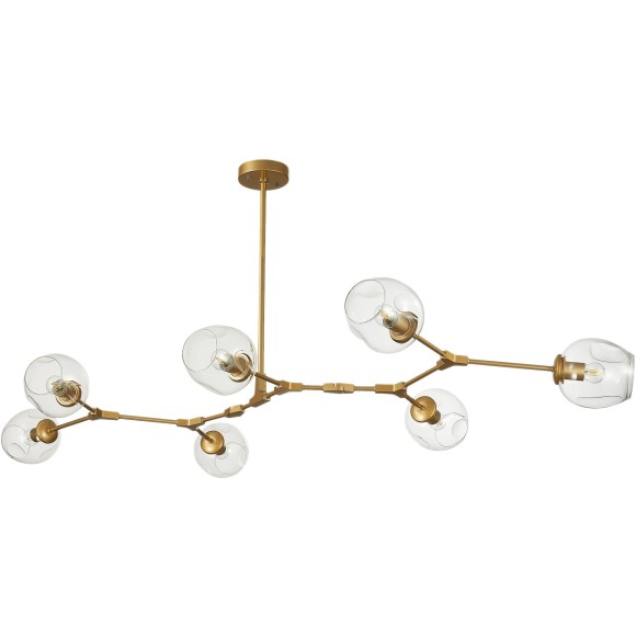 SLE154823-07 Светильник подвесной Золотистый/Прозрачный E27 7*40W RAMETTO