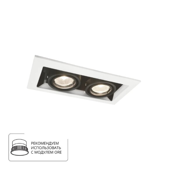 Встраиваемый светильник Arte Lamp A5931PL-2WH CARDANI PICCOLO под лампы 2xGU10 50W