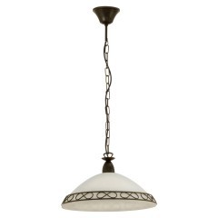 90731 EGLO BALSAMO Потолочный светильник с одной лампой E27, 60Вт, стеклянный плафон, коричневый металл