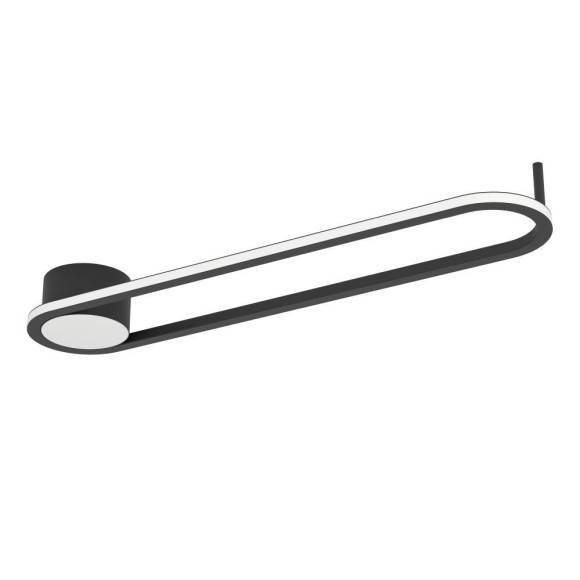 902151 COLLECORVINO Светодиодный настенно-потолочный светильник с регулировкой цветовой температуры, 24Вт, 2400Лм, 2700K-6500K, алюминий, черный-белый