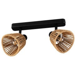 44129 Спот KEELBY, 2X40W(E14), сталь, черный, натуральный