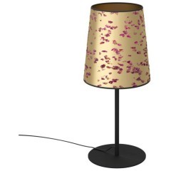 390294 Настольная лампа CASTUERA, 1X25W (E27), H470, сталь, черный / бумага с розовыми лепестками, з 390294 Настольная лампа CASTUERA, 1X25W (E27), H470, сталь, черный / бумага с розовыми лепестками, з