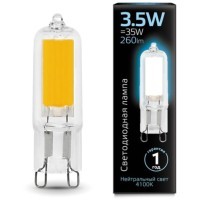 107809203 Лампа Gauss G9 AC220-240V 3.5W 260lm 4100K стекло LED 1/10/200