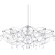 10586/900 Silver Asfour Loft It MIRA Подвесной светильник, LED 27 Вт, 3000 К, 3240 Лм, IP20, 12–24 В, серебристое металлическое основание, прозрачный хрустальный плафон