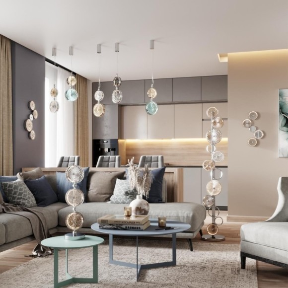 Декоративный торшер Odeon Light 5416/68FL Caramella светодиодный LED 68W