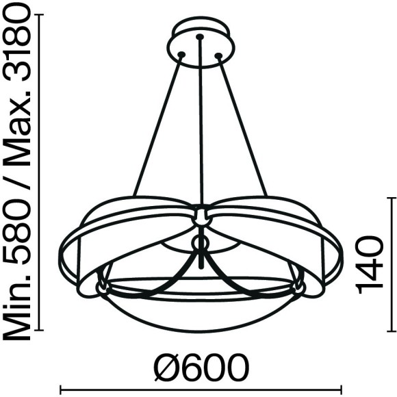 Подвесной светильник Maytoni MOD281PL-L45BS3K Подвесной светильник Maytoni MOD281PL-L45BS3K