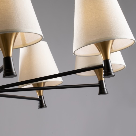 Люстра на штанге Freya FR5098PL-08BBS Perfetto под лампы 8xE14 40W