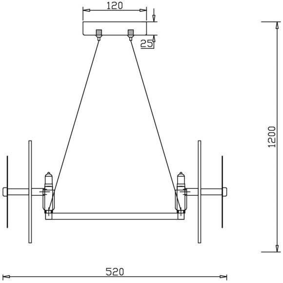 Подвесной светильник Freya FR5172PL-06BS Libra под лампы 6xG9 5W
