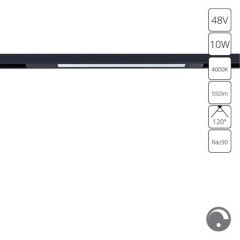 Магнитный трековый светильник LED 4000K 550Lm Arte Lamp OPTIMA 0.1-10V A7473PL-1BK Магнитный трековый светильник LED 4000K 550Lm Arte Lamp OPTIMA 0.1-10V A7473PL-1BK