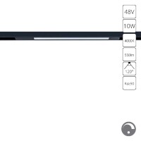 Магнитный трековый светильник LED 4000K 550Lm Arte Lamp OPTIMA 0.1-10V A7473PL-1BK