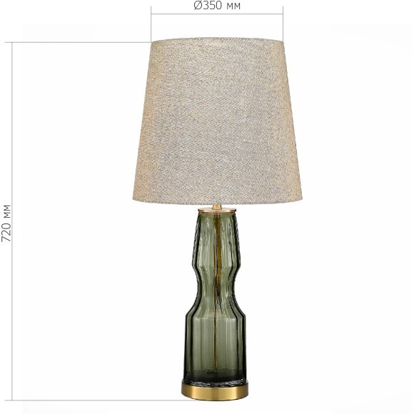 SL1005.904.01 Прикроватная лампа ST-Luce Оливковый, Латунь/Серый E27 1*40W SAYA